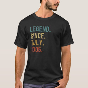 T-shirt 17 Ans Légende depuis Juillet 2005 17e Anniversair
