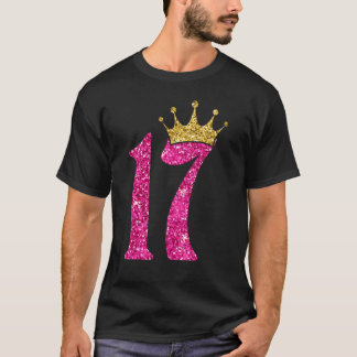 T-shirt 17 Ans Né En 2005 17ème Anniversaire Crow Rose