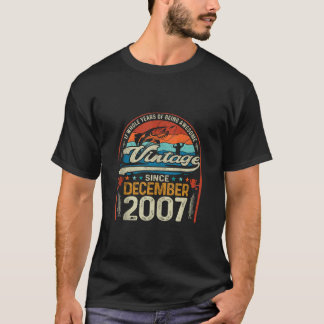 T-shirt 17 Ans Pêcheur Amant 17e Anniversaire Né Décem