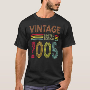 T-shirt 17 ans Vintage 2005 Edition 17e anniversaire
