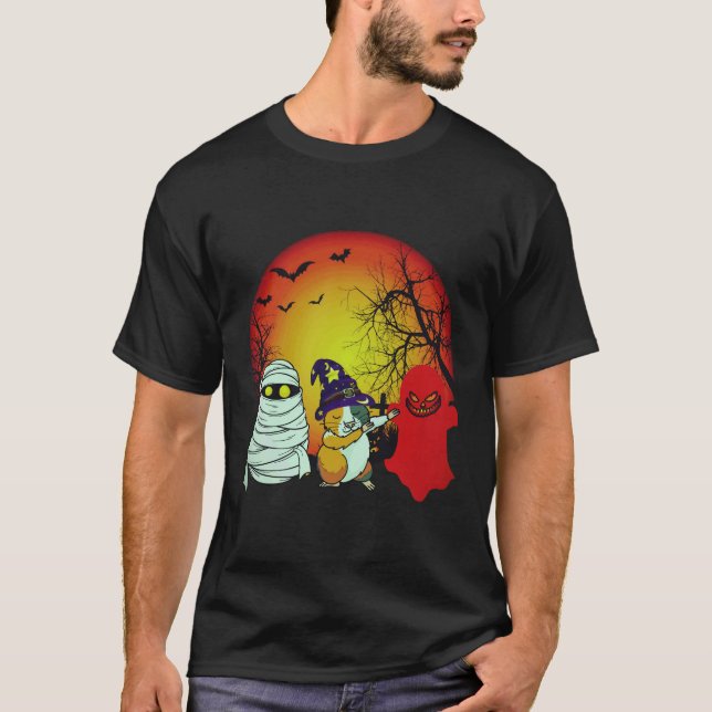 T-shirt 17 cobaye Halloween citrouille (Devant)