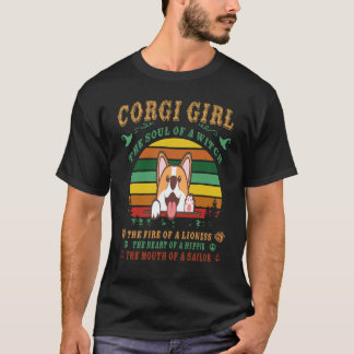 T-shirt 17 Corgi L'Âme D'Une Sorcière Corgi