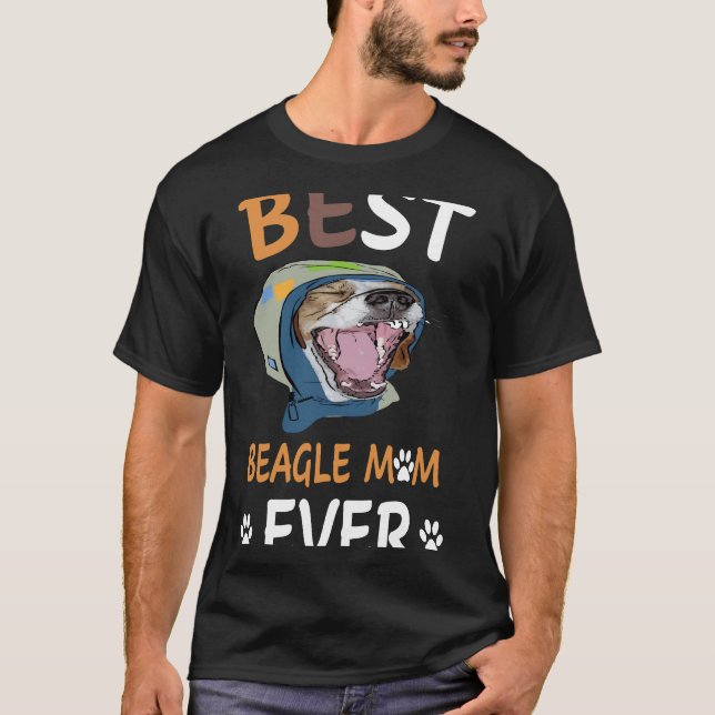 T-shirt 17 Meilleur Beagle Maman Jamais (Devant)