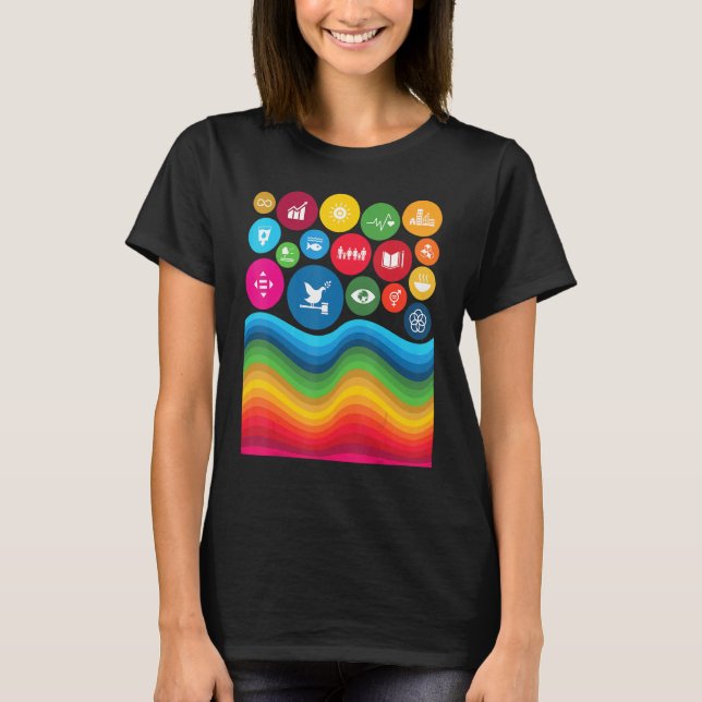 T-shirt 17 Objectifs Globaux Pour Le Développement Durable (Devant)
