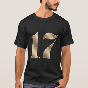 T-shirt 17 Seize Anniversaire Numéro Favori Fleur-De-Lis