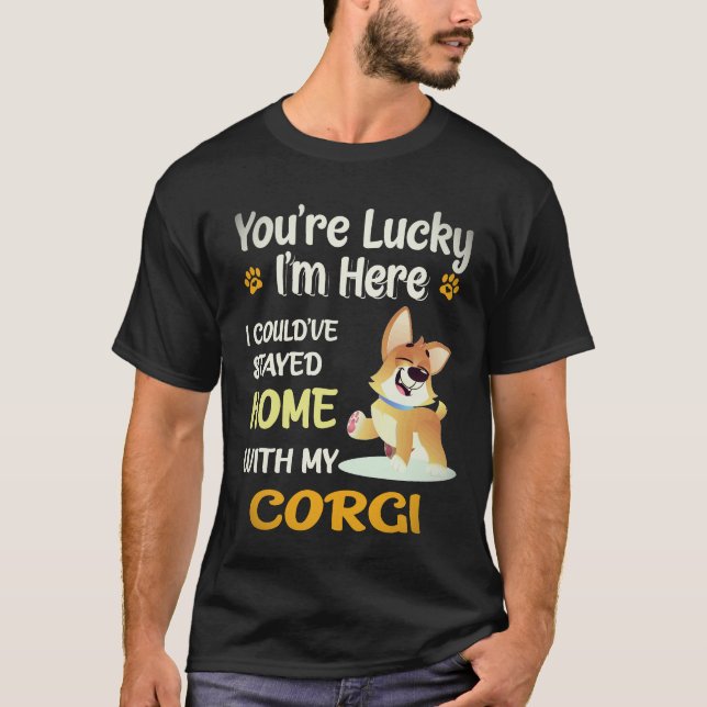 T-shirt 17 Vous êtes un Corgi chanceux (Devant)