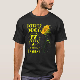 T-shirt 17e anniversaire 17 ans Ancien tournesol Amateurs