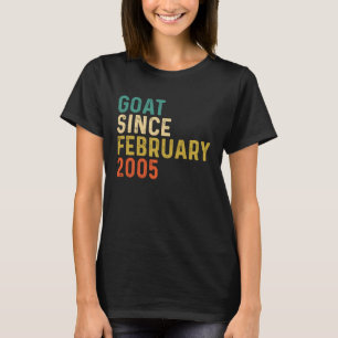 T-shirt 17e anniversaire 17 ans chèvre depuis février 2000