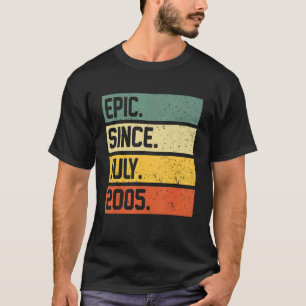 T-shirt 17e anniversaire 17 ans Epic depuis juillet 2005 M
