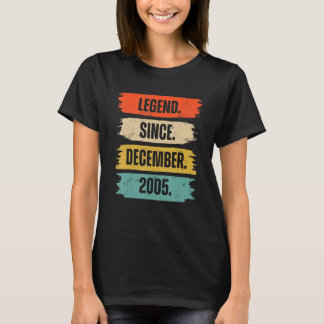 T-shirt 17e anniversaire 17 ans légende depuis décembre