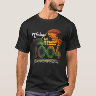 T-shirt 17E Anniversaire Cadeau Vintage Rétro Avril 2004
