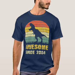 T-shirt 17e anniversaire Chemise Dinosaur 2004 Année pour