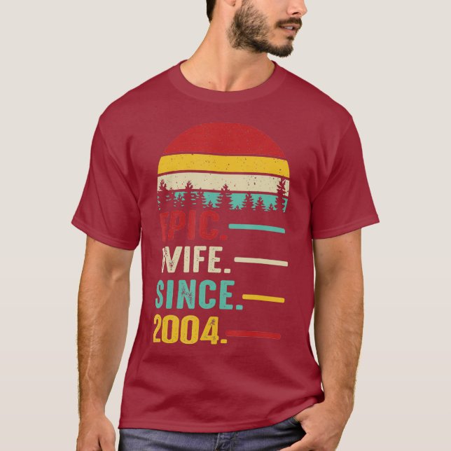 T-shirt 17e anniversaire du Mariage Cadeau pour sa femme é (Devant)