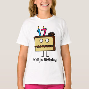 T-shirt 17e anniversaire gâteau aux bougies