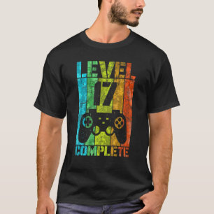 T-shirt 17e anniversaire Homme Joueur plein niveau 17 ans