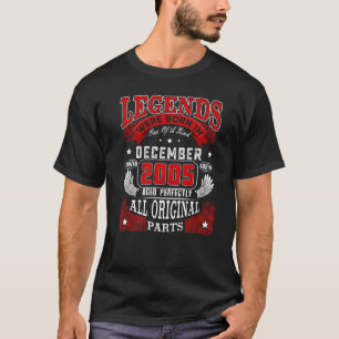 T-shirt 17e Anniversaire Légendes Né En Décembre 2005 17 O