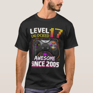 T-shirt 17E Anniversaire S Pour Garçons Niveau 17 Annivers