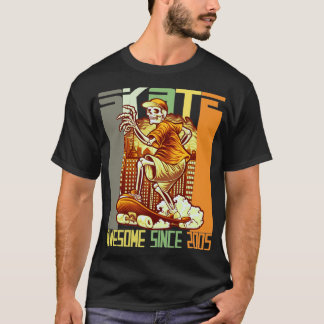 T-shirt 17e anniversaire Skateboard Amoureux Skateur Incro
