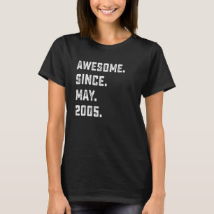 T-shirt 17e anniversaire stupéfiant depuis mai 2005 17 ans