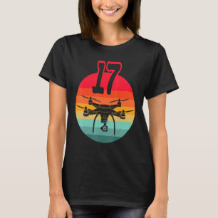 T-shirt 17ème Anniversaire Je Rétro Télécommande Drones Av