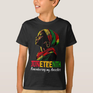 T-shirt 17ème Jeu Se Souvenir De Mes Ancêtres Filles Noire