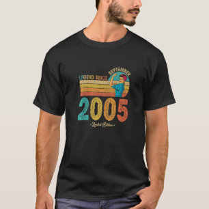 T-shirt 17th Birthday September 2005 Legend Since 2005 17