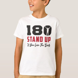 T-shirt 180 fléchettes Arrow Dartboard Arrow Drôle Idée ca