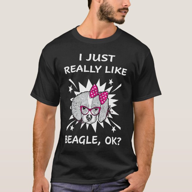 T-shirt 181 J'Aime Vraiment Le Beagle (Devant)