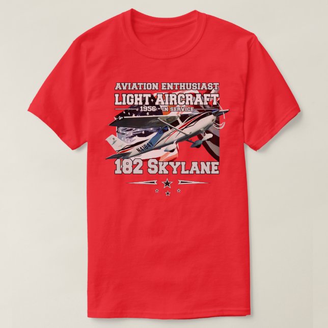 T-shirt 182 Avion utilitaire léger Skylane (Design devant)