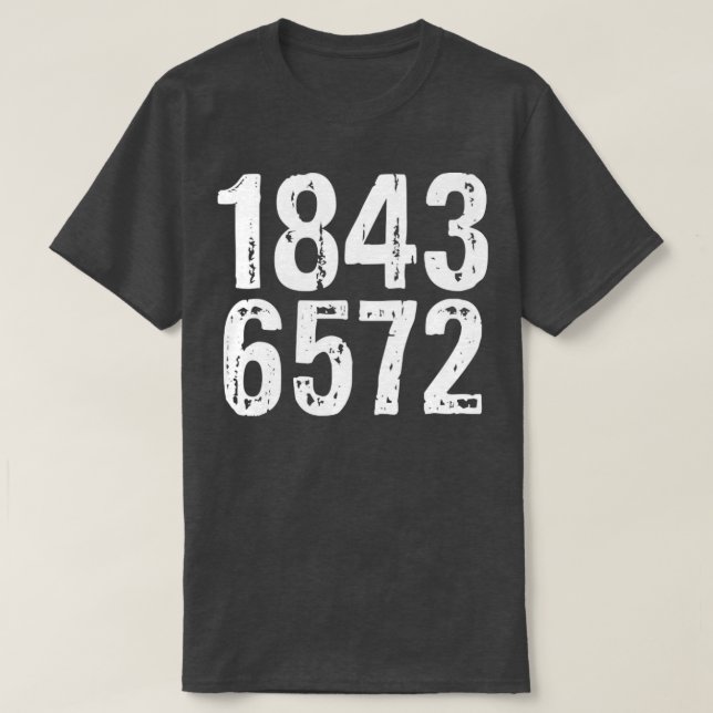 T-shirt 1843 humour insultant pour adulte (Design devant)
