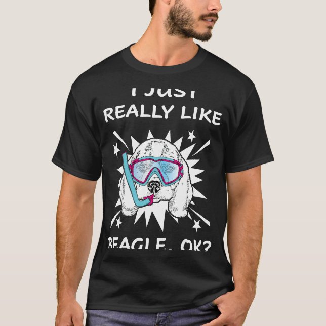 T-shirt 184 J'aime vraiment beaucoup Beagle (Devant)