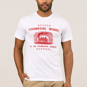 T-shirt 1852 Boston Locomotive Works, rouge