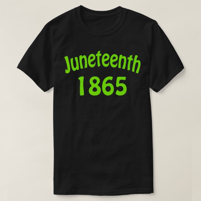 T-shirt 1865, 1865, Vert électrique Joyeux Junetten (Design devant)