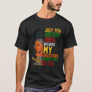 T-shirt 1865 Ancêtres noirs afro-américains F