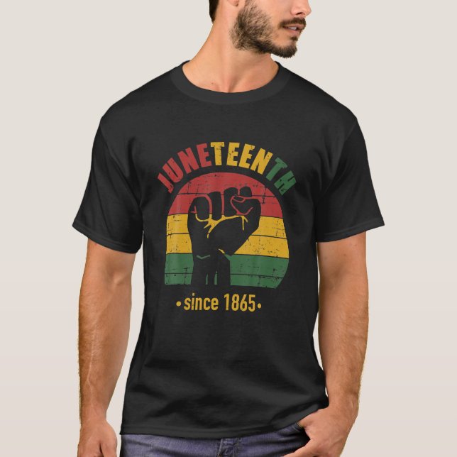 T-shirt 1865 Avec Drapeau Panafricain Et (Devant)