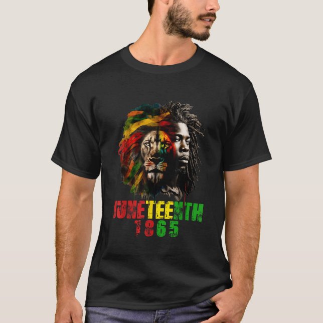 T-shirt 1865 Le 18e Jeu Célèbre Le Lion Africain-Américain (Devant)