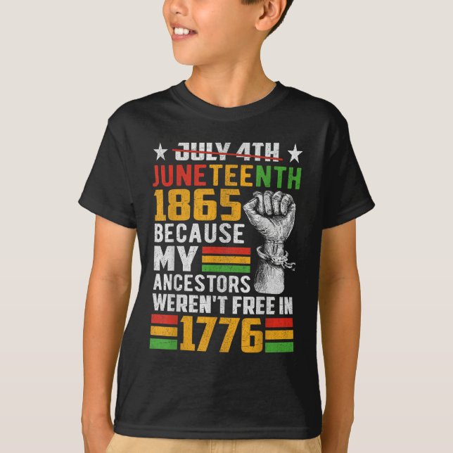T-shirt 1865 Parce Que Mes Ancêtres Étaient Libres (Devant)