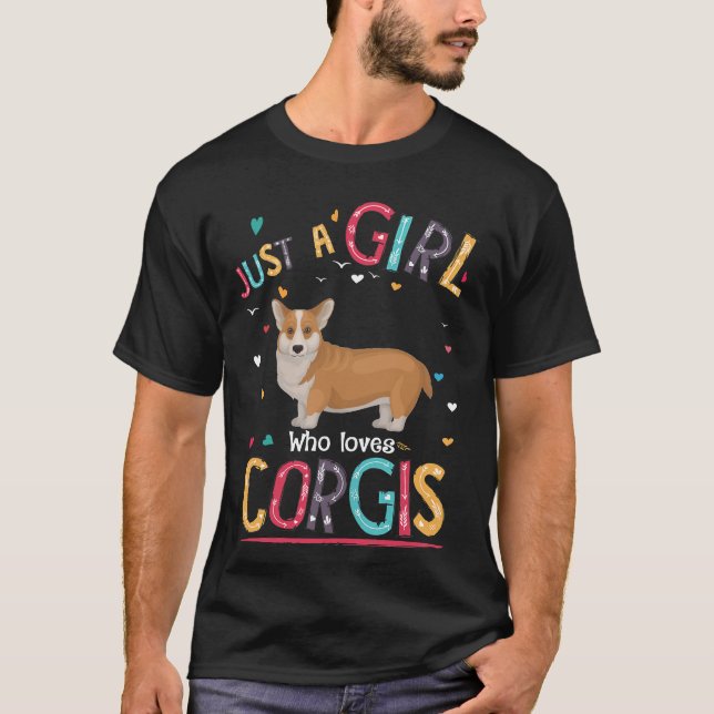 T-shirt 186 Juste Une Fille Qui Aime Le Corgi (Devant)