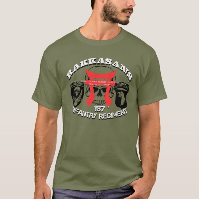 T-shirt 187th Infanterie RAKKASANS "Warzone " (Devant)