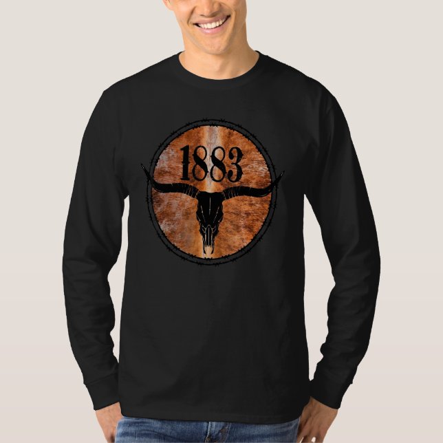 T-shirt 1883 Taureau du Boho de Yellowstone 1 (Devant)