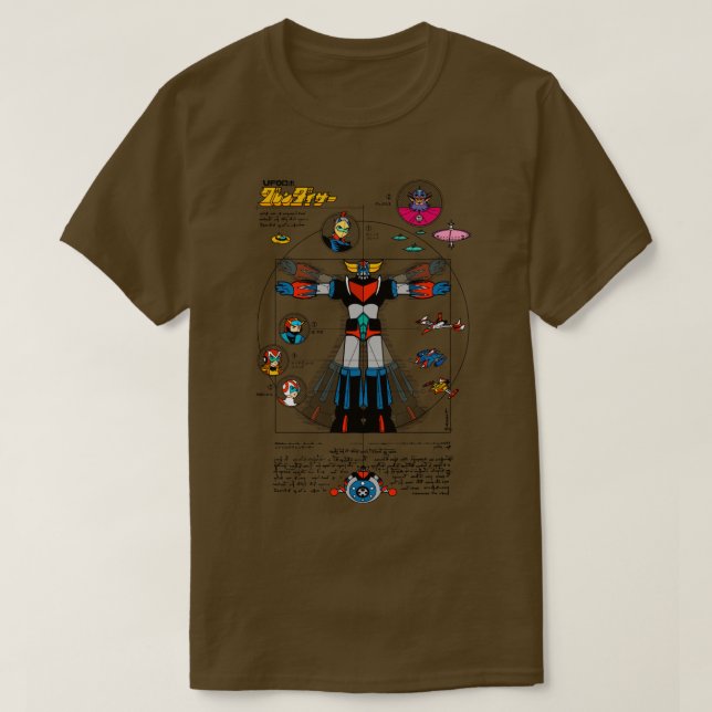 T-shirt 189b Grendizer DaVinci Couleur (Design devant)