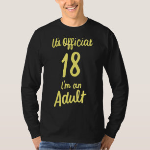 T-shirt 18 Anniversaire Enfin Amusant 18 Ans Filles Ados
