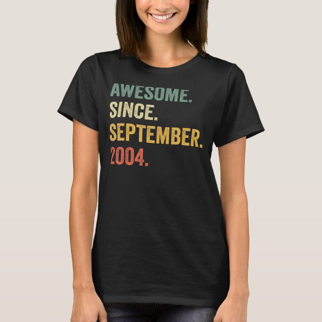 T-shirt 18 Ans 18 Anniversaire Awesome depuis Septembre (Devant)