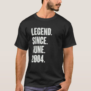 T-shirt 18 Ans 18 Anniversaire Légende depuis juin 2004