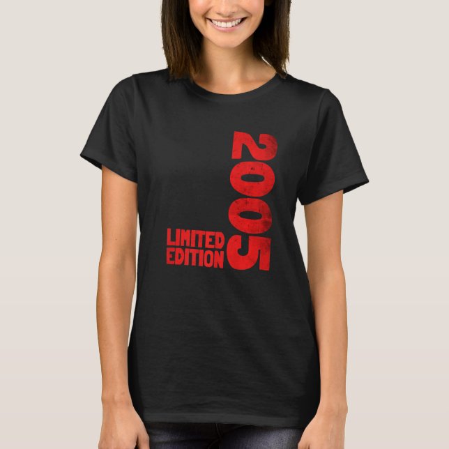T-shirt 18 ans 18e anniversaire 2005 (Devant)