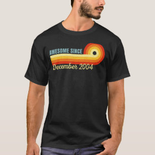T-shirt 18 Ans Awesome Depuis Décembre 2004 Retro 18t
