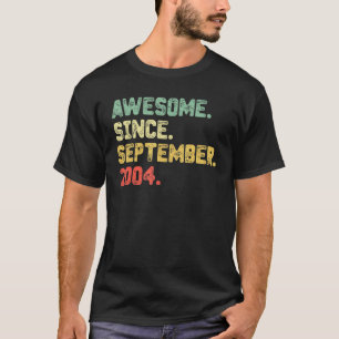 T-shirt 18 Ans Awesome Depuis Septembre 2004 18th Bi