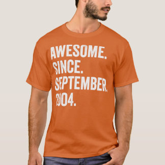 T-shirt 18 Ans Awesome Depuis Septembre 2004 18th Bir