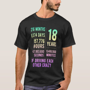 T-shirt 18 Ans de Mariage Drôle 18e Anniversaire de Mariag