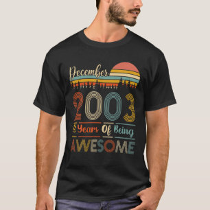 T-shirt 18 Ans Décembre 2003 Magnifique 18E Anniversaire